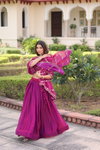 KA 5053 Fendi Silk Lehenga With Blouse Dupatta Wholesale Online